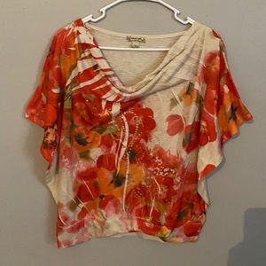 Flower print blouse